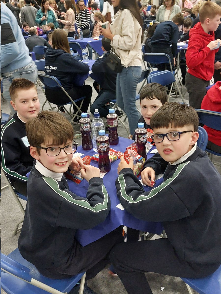 An amazing experience today for these 4 at the Primary School's Credit Union Quiz Finals in The R.D.S. As always they represented St. Colmcille's brilliantly and did us and their families so proud. Well done boys