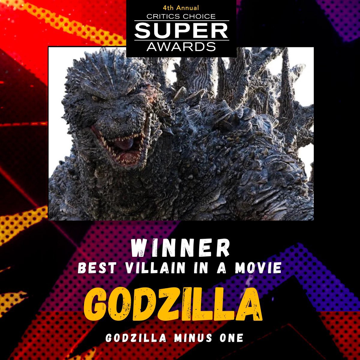 #CriticsChoice #CCSuperAwards #GodzillaMinusOne #Godzilla