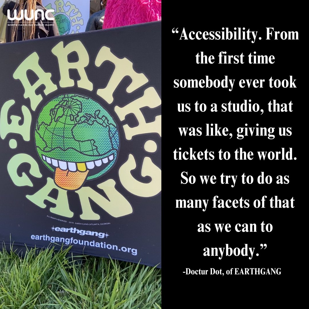 WUNC’s Kamaya Truitt caught up with the Atlanta hip hop group EARTHGANG before their set to talk about community, art, and accessibility. wunc.org/arts-culture/2…