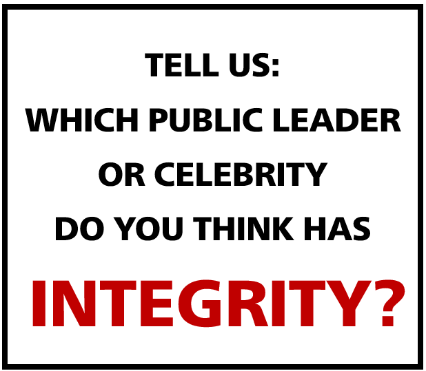 everyonematters's tweet photo. We're starting a new initiative on integrity - VERY needed in 2024.  We'd love to hear which public figures, leaders, celebrities, company heads, etc. do you think has INTEGRITY?
Please take a second to post one or more names. (You're welcome to add why!)
#integrityiseverything https://t.co/PJXxqH3xXu