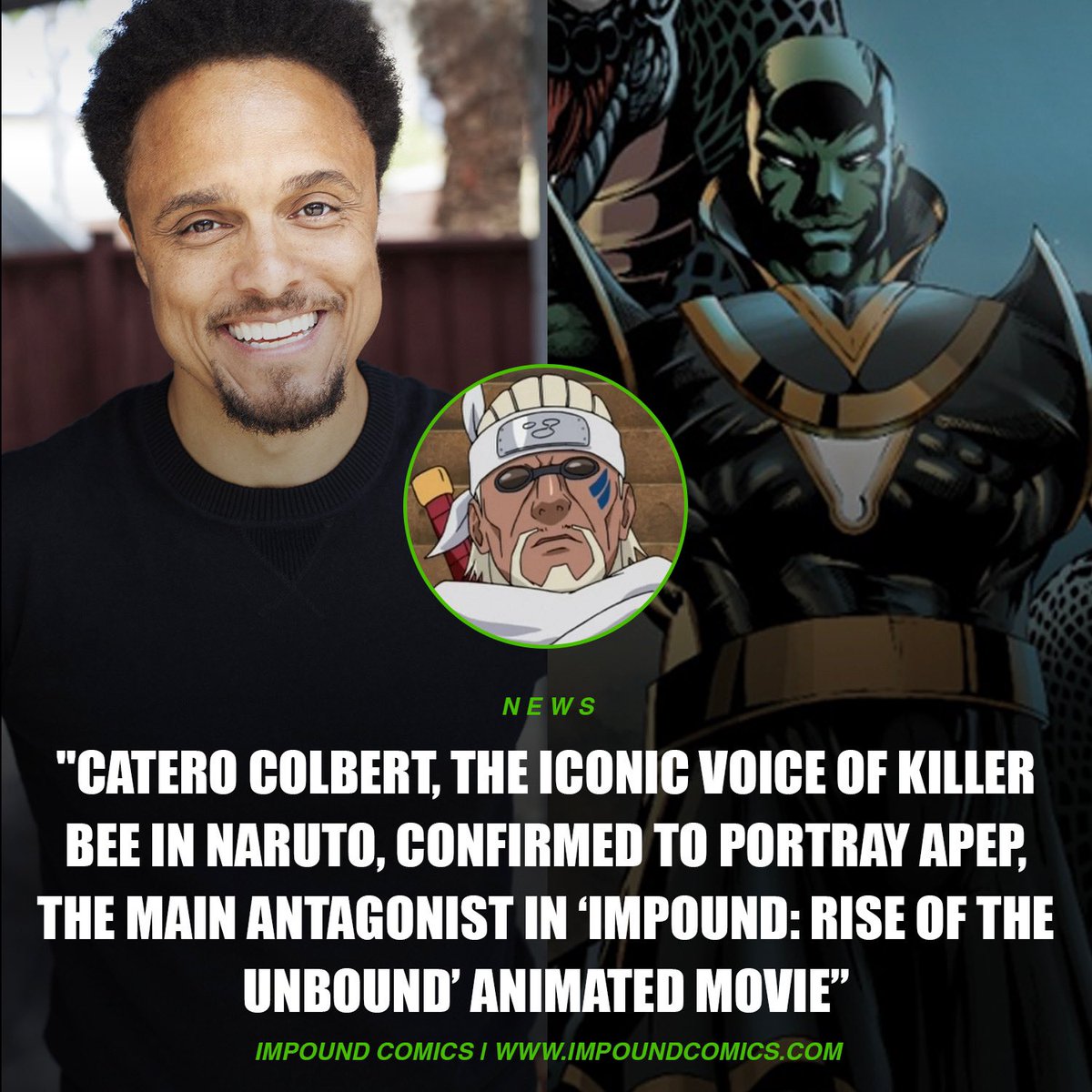 Veteran Voice actor Catero colbert who voices Killer Bee on Naruto, officially will be the Voice of Apep in our first Animated Movie who is the main antagonist! Very excited to have him be apart of this Project! . . #comicbooks #anime #manga