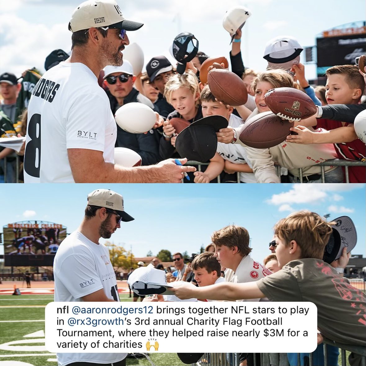 .@AaronRodgers12 making a difference 💚 (via @nfl)