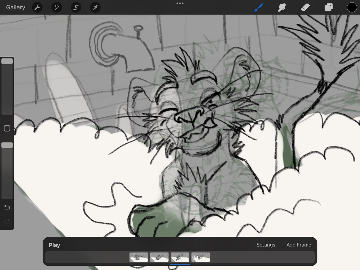 Short pause of my new storyboard/animatic to show a smiling little Etel in the bathtub :3 #storyboard #Isabelastherapylion
