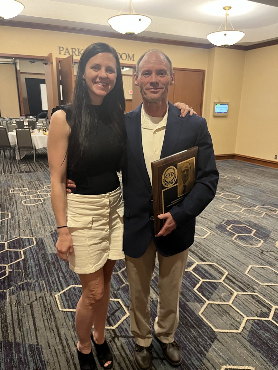 Fun weekend to finish spring ball and then watch my Father get inducted into the Minnesota football coaches association Hall of Fame. Congrats dad. Such an honor. Such a mentor. You are a great example for me and all of us. Thank you MFCA! What a special night. 🙏🏼🏈〽️