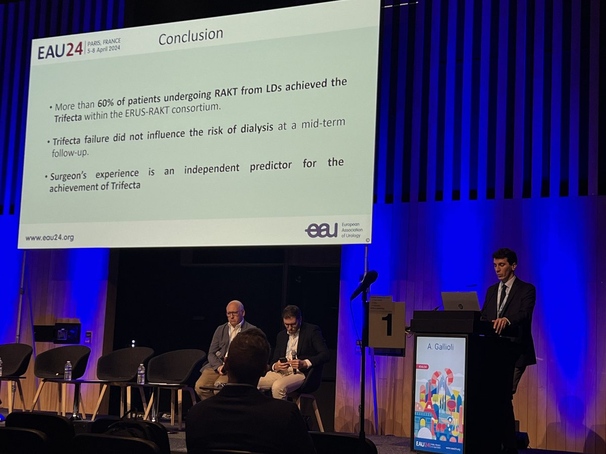 Ending my personal #EAU24 with an excellent abstract session on robotic kidney transplantation. Thanks for a splendid organization and see you next year @Uroweb 👋!