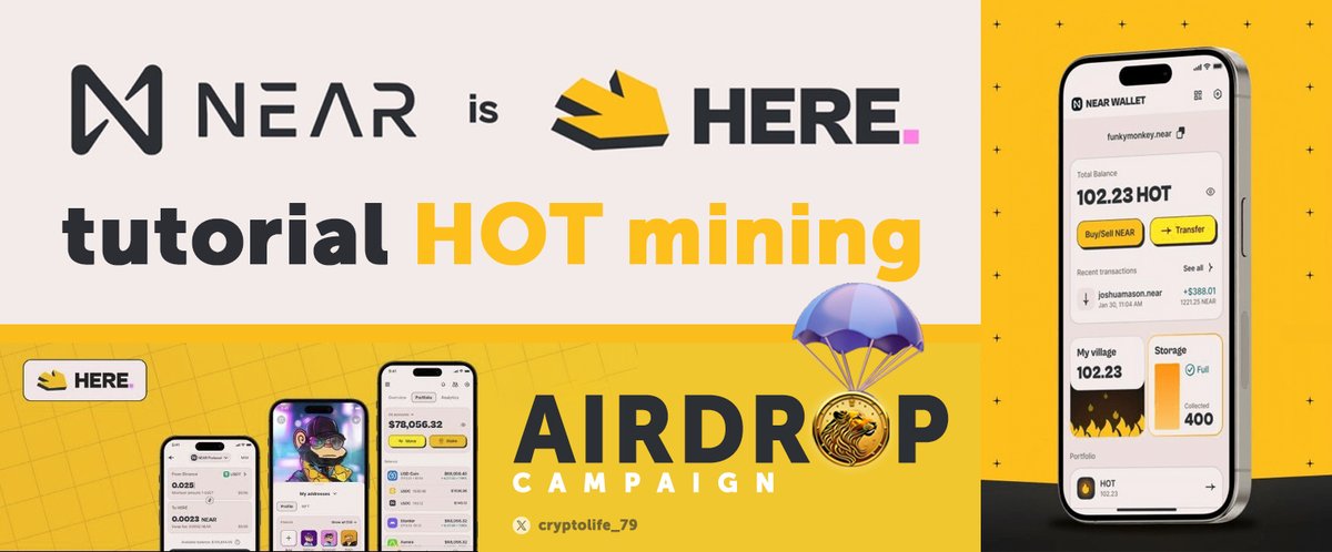 @doubledog_meme @hotdao_ The best airdrop of 2024 will be $HOT
Guide: @cryptolife_79
Create an account and start earning #FREE 🔥 HOT ⛏️:
#Airdrop #NEARProtocol #mining #HereWallet
t.me/herewalletbot/…