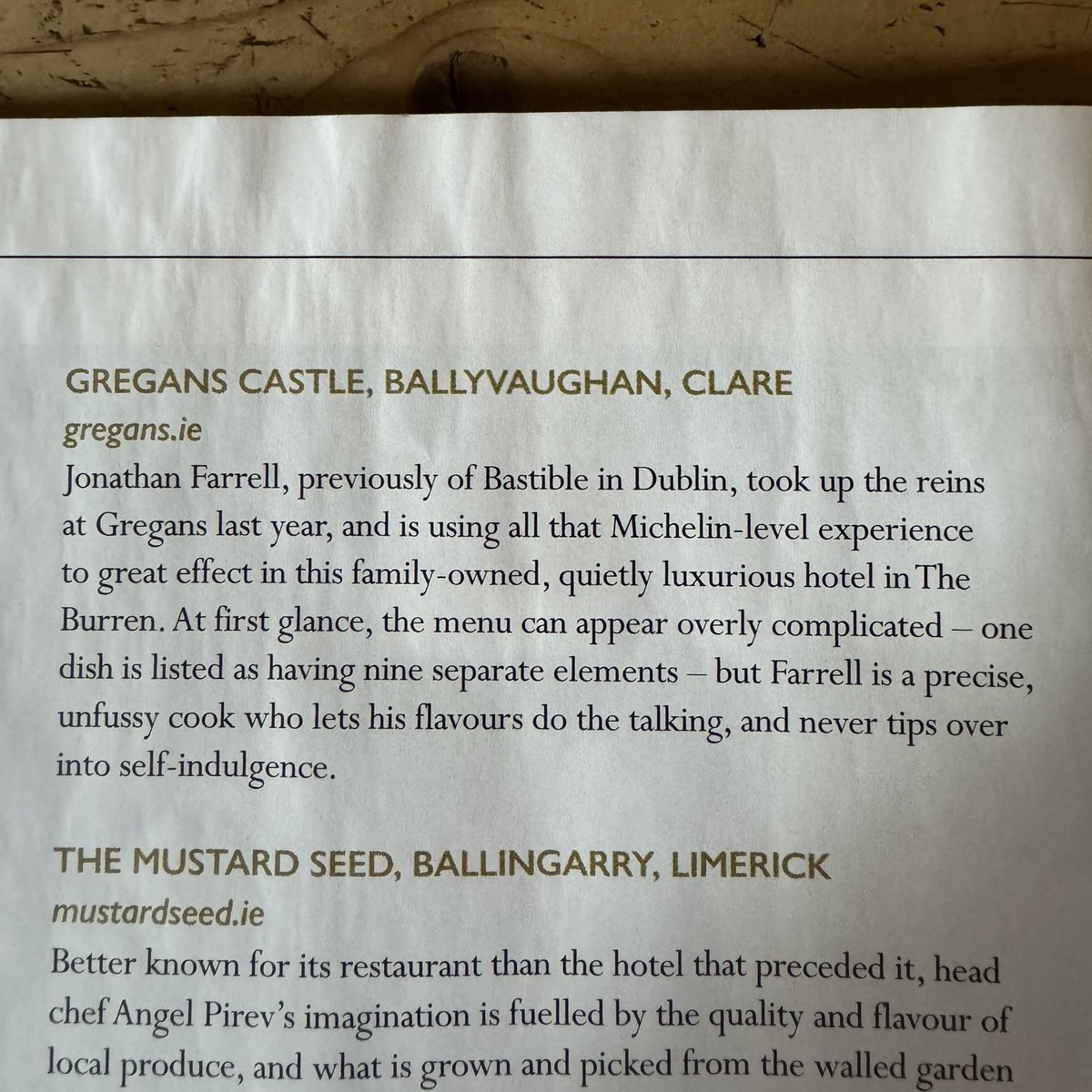 Amazing to wake up and see us in @foodandwine 101 Great Irish Restaurants in today’s Sunday Business Post. Thank you so so much, it means so much to the team @gnelis @JordanMooney_ @GlassOfRedWine @marcusolaoire @flavourIE @jorisminne @NespressoUK #101greatirishrestaurants