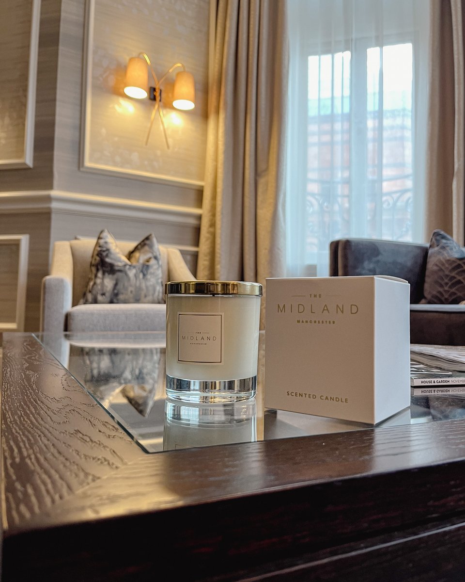 Have you ever wondered why The Midland Hotel smells so great? We're not going to let you in on our secret, but we have made it easier to make your home smell similar. Freshen up your home this spring with our 'Scent of The Midland' candle. Available to purchase at reception 🕯️