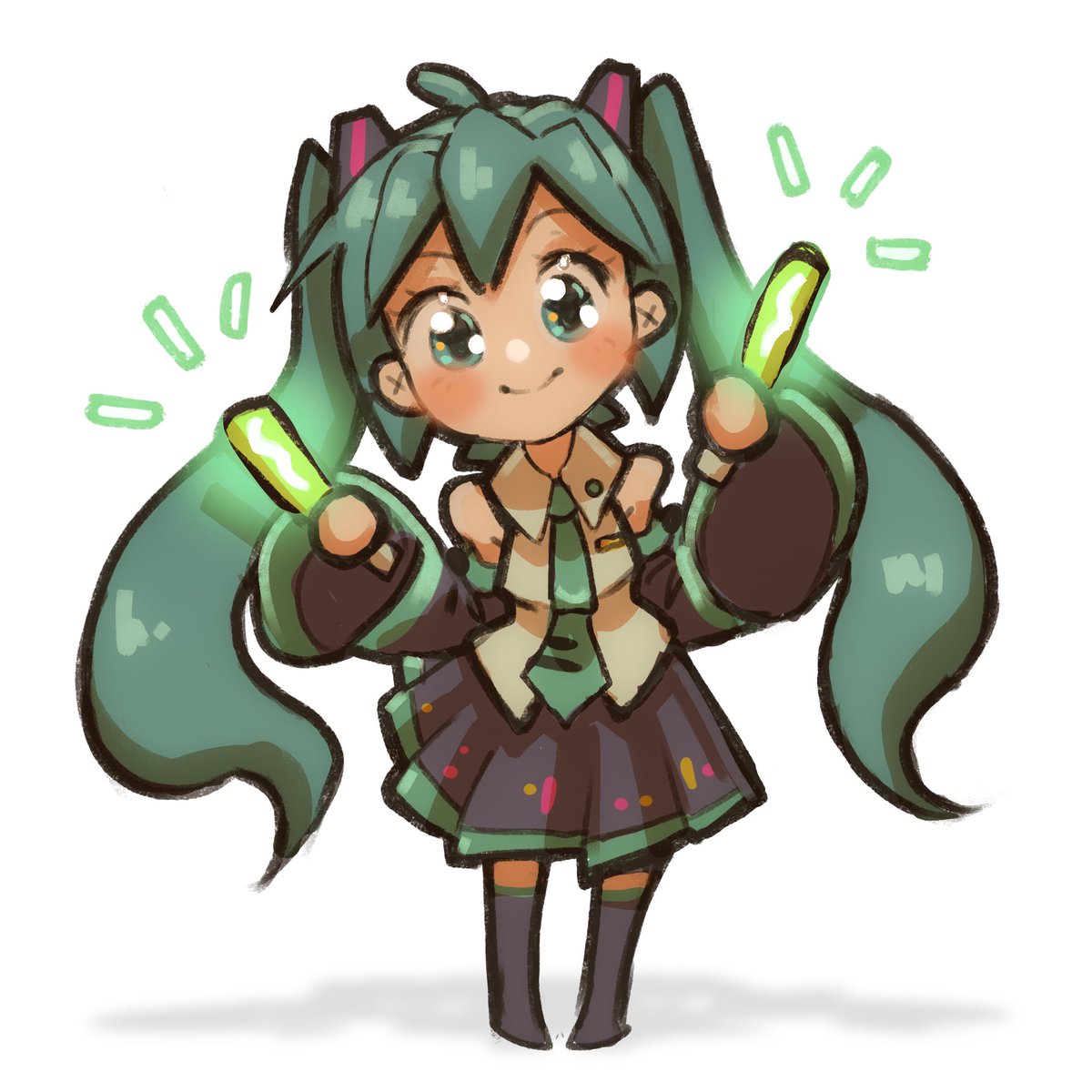 初音ミク 「Cheer up ! Have a Miku !  」|ｍｅｅｋｉｅのイラスト