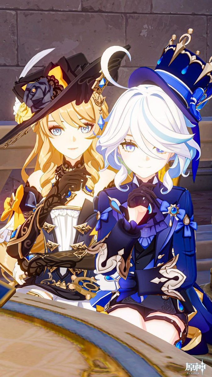 FurinaDeFxntain's tweet image. Best friends! ( ☺ ) .