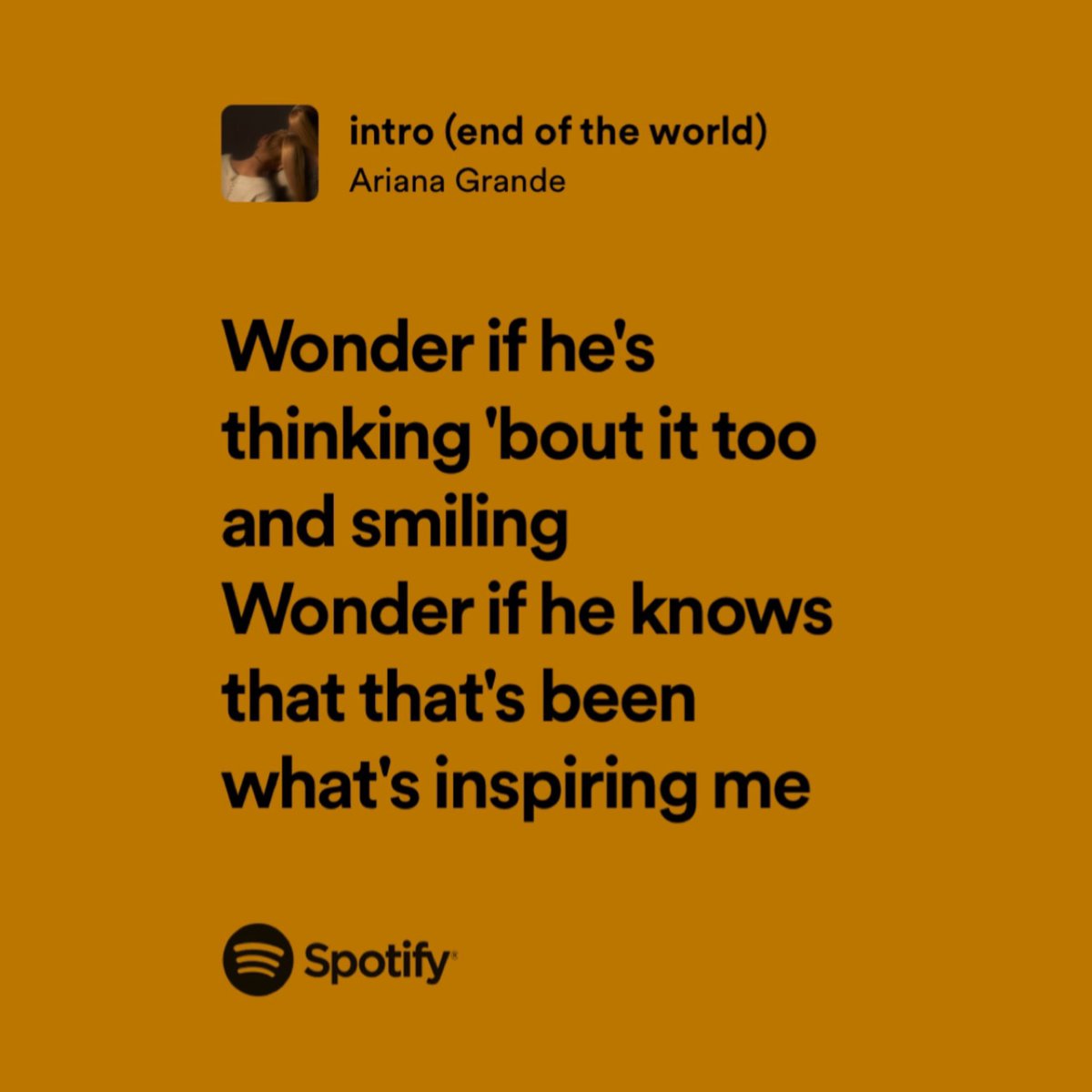 lyricswithari's tweet photo. ariana grande / intro (end of the world) https://t.co/eluKh3H4sy
