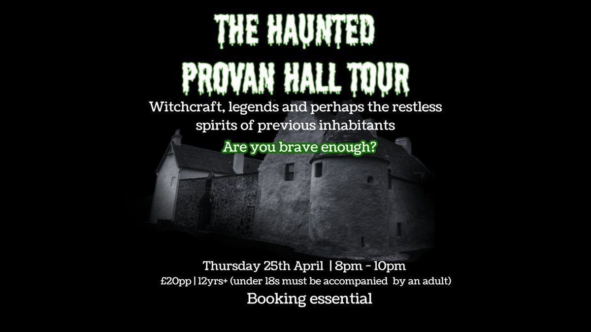 Hear about the legends, links with witchcraft and the active spirits at Glasgow's most haunted house with @historyandhorrortours at Provan Hall. Tickets can be found: bit.ly/3wynkhr