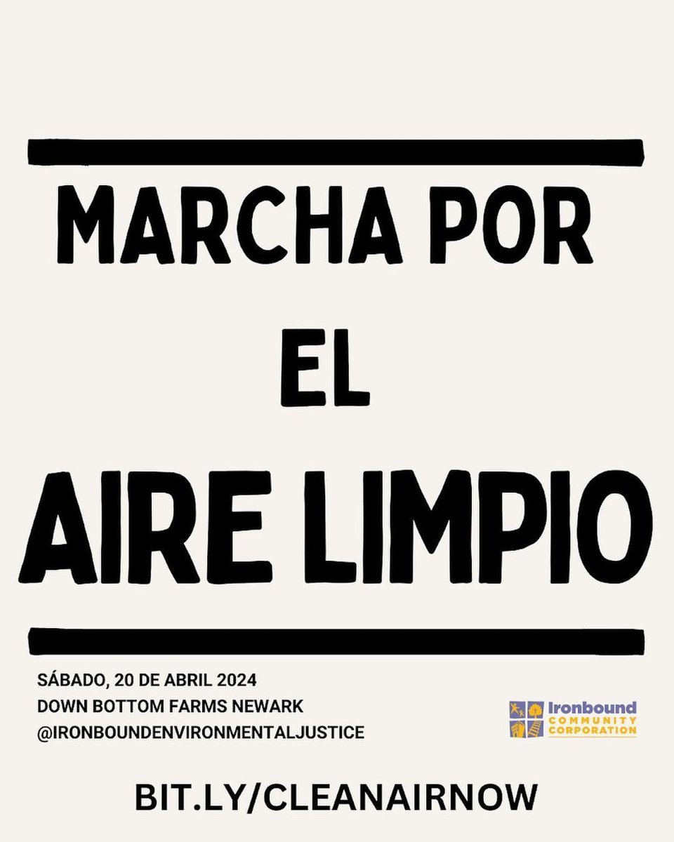 Join @IronboundCC on April 20th, at 12pm, for the March for Clean Air! On April 20th we demand our right to clean air! RSVP: Bit.ly/CleanAirNow