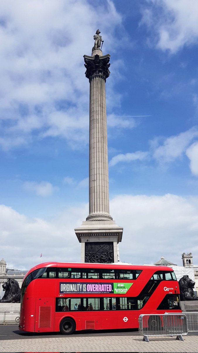 This is, quite possibly, the most touristy photo that I have ever taken. I had to wait patiently for the bus, without any other vehicles, to get this image.

#London #theunfinishedcity #trafalgarsquare #redbus #londonbus #cityofwestminster