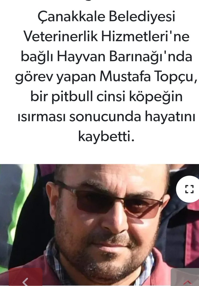 Mustafa Topçu: 5 Nisan 2024 Çanakkale belediye barınağında görevli #MustafaTopçu barınakta bulunan pitbulun ısırması sonucu hayatını kaybetti. Köpeğin ısırmasıyla bütün vücudu şişen ve moraran Topçu'nun vücudu, 45 günlük tedaviye cevap vermeyince öldü. sonmuhur.com/pitbull-isirma…