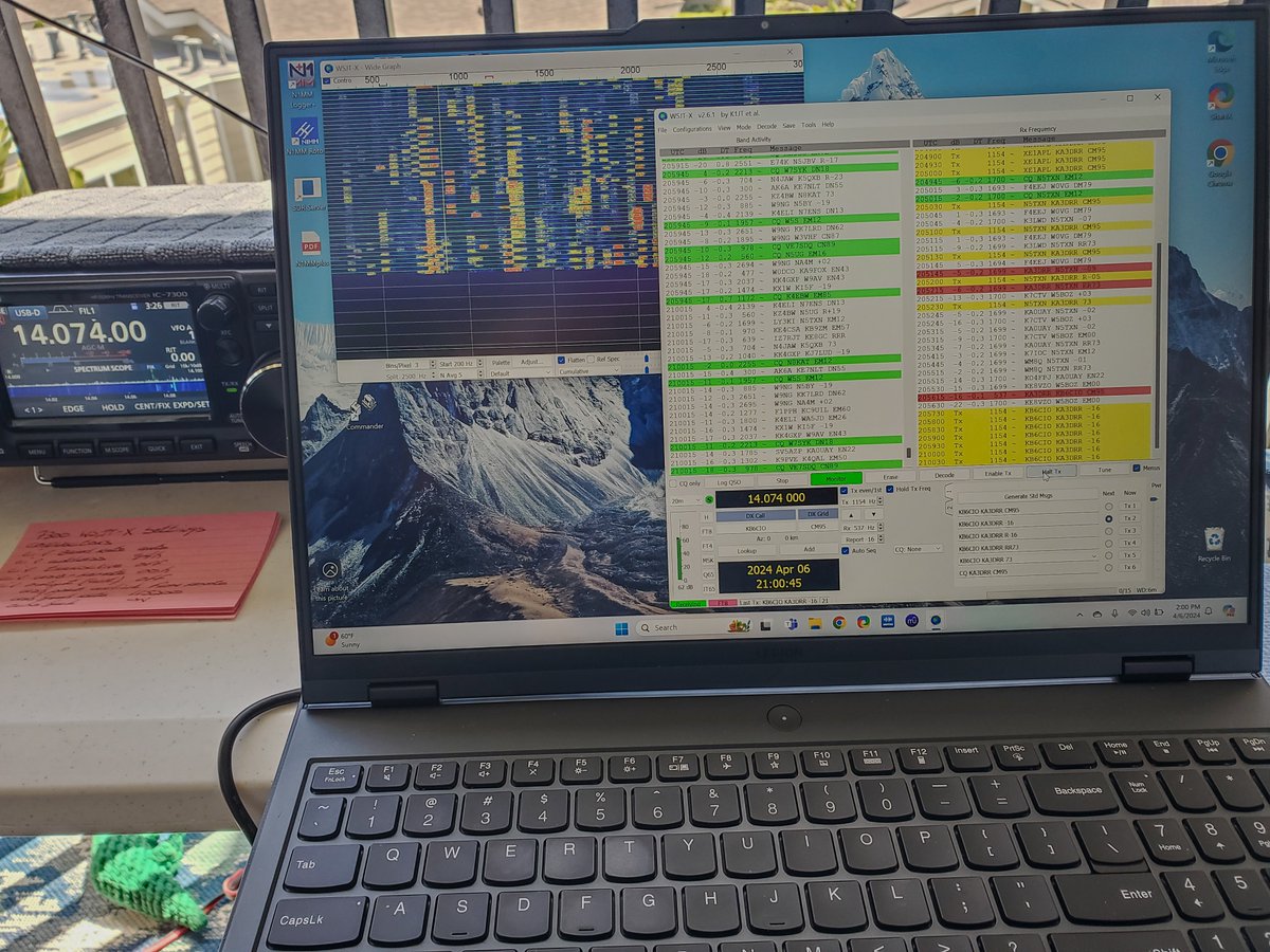 Logging my first-ever FT8 QSOs! Excited to join the digital mode community and explore what's beyond the horizon. The world of #hamradio just got a bit more connected. 

#FT8 #amateurradio #digitalcommunications #hamr