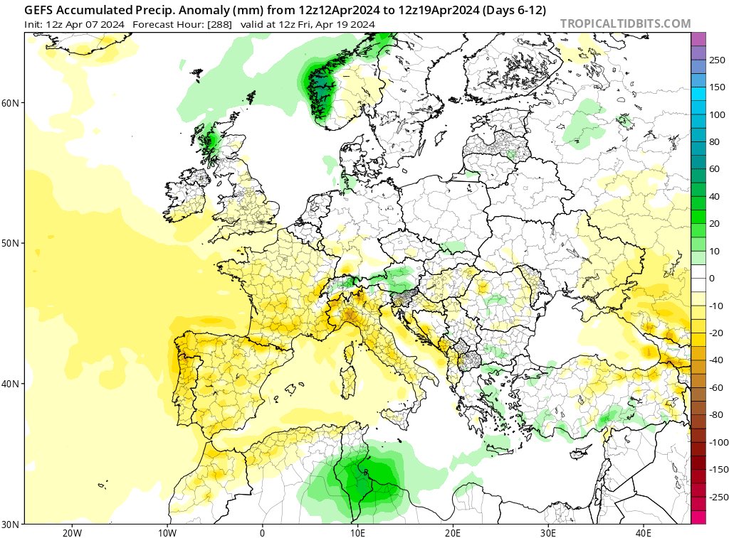 The longer range trend charts show a change to more normal or even below normal rainfall as we progress through the next 10 days with South more likely to see lower rainfall levels. 🤞