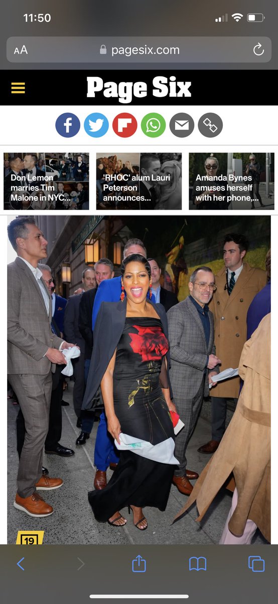 I always thought my page six debut would be more scandalous. 🤣 
#DonAndTimWedding <a href="/tamronhall/">Tamron Hall</a> is lovely btw
