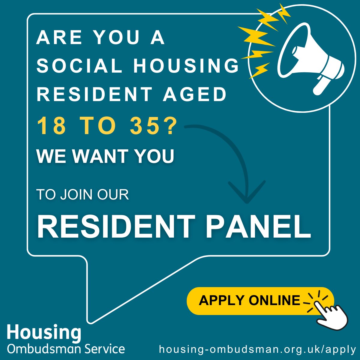 Are you a social housing resident in England and aged under 35? We would like you to apply to join our Resident Panel and give a voice to the diverse youth community within social housing. tinyurl.com/yc3utwz8 Please share this post to spread the word. #ukhousing