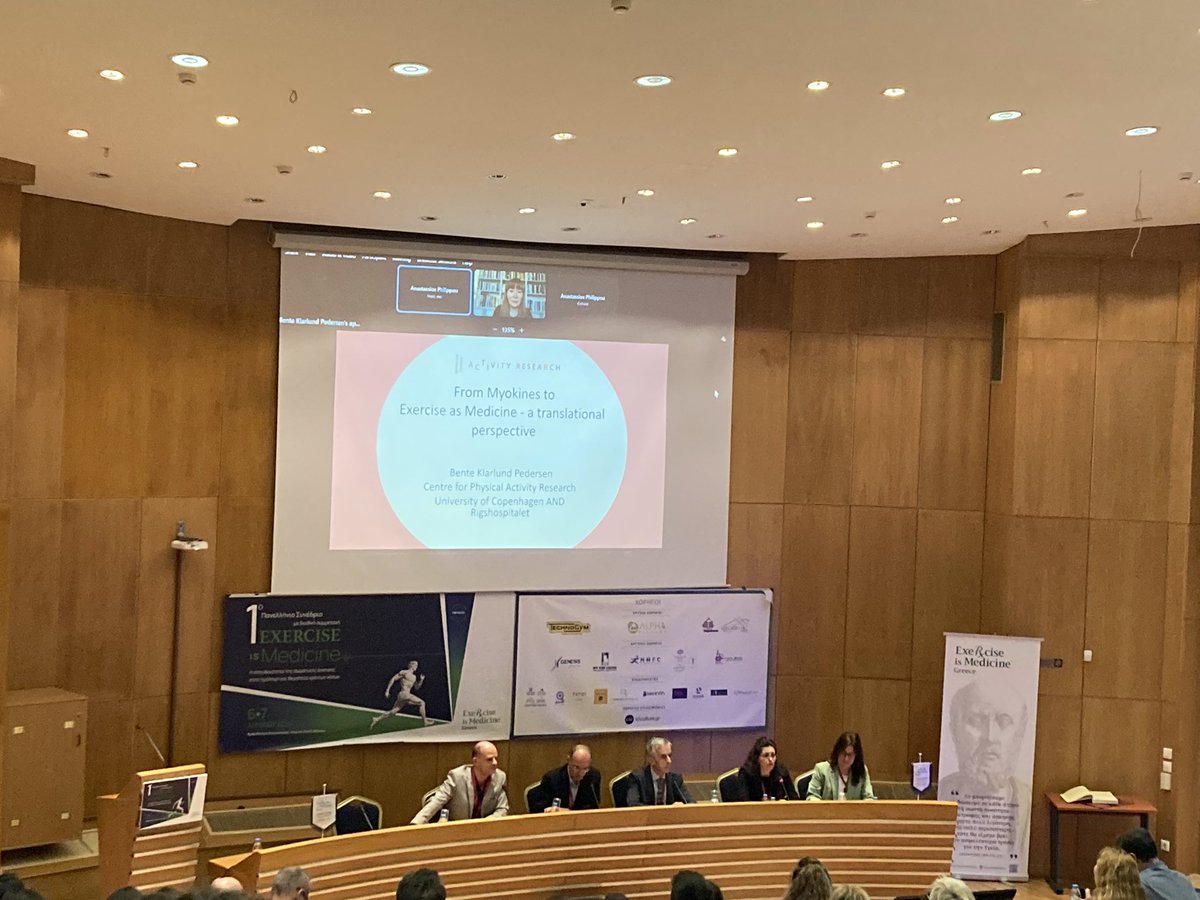 A great weekend at the @MedicalSchoolAthens in the 1st Congress of Exercise is Medicine exerciseismedicine.gr with inspiring and informative talks from Prof. B. Pedersen and Prof. Kokkinos.