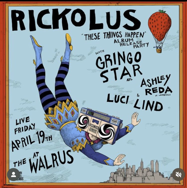 next up ⚡️ Jacksonville Florida ⚡️on this hype album release show with the great rickoLus. His new album is really good. get it Fri Apr 19 at the Walrus. Then Sat Apr 20th we’re back at El Rocko Lounge in Savannah Georgia.