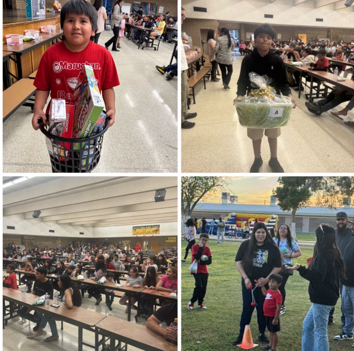 PrincipalMcCoy's tweet photo. We had a very successful PBIS Family Night!  Thank you to all the families who came to participate in our event!  We had fun with face paint, dunk tank, inflatable games, and giving away a lot of prizes! https://t.co/dRU0UDtM0a