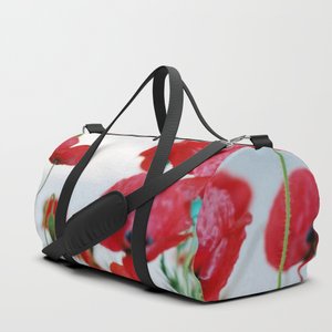 Field of #Poppies Against Grey Sky #DuffleBag #taiche #society6 #dufflebags #dufflebag #fashion #bags #travelbags #travelbag #duffle #bag #gymbag #luggage #supportsmallbusiness society6.com/product/field-…