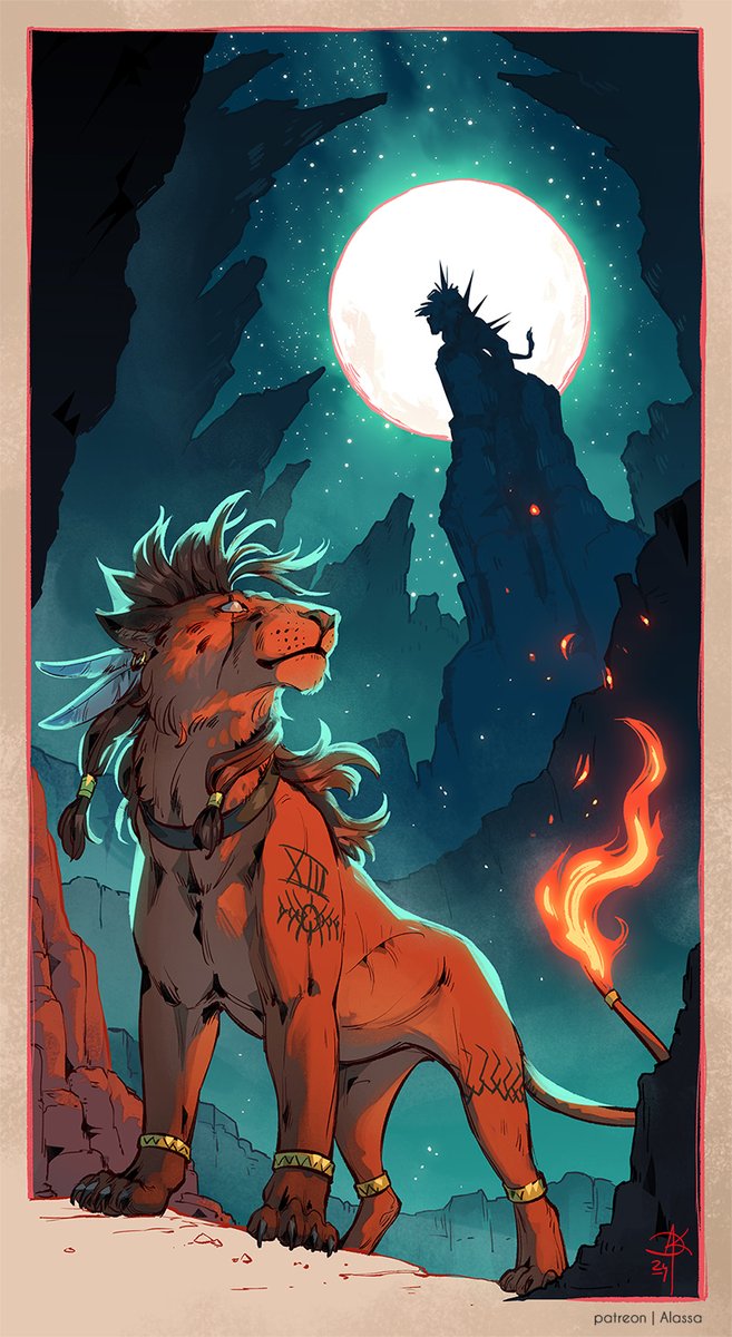 | The Watcher of the Vale | 🔥 ...owed this one to the past tiny version of myself✨ #FF7 #RedXIII #nanaki