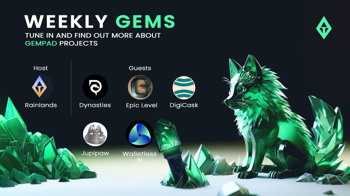 💎 WEEKLY GEMS ANNOUNCEMENT 💎

You know what time it is, that's right, it's time for #GemPad's Weekly Gems!🔥

🕗 Time and date: 8th of April 3pm UTC
🔶 Venue: binance.com/en/live/video?…

This week we'll have 5 projects sharing the spotlight: 
@HanToken
@Epiclevelgame