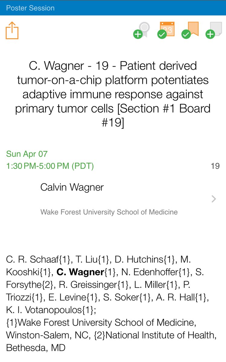 Come see our poster #AACR24 this afternoon! This exciting project details the culmination of years of hard work from our Wake Forest team to create a novel immune education system using patient tumor organoids! @KVotanopoulos @AACR @WakeSurgonc @WFUbiomedgrad @WFIRMnews @WakeMCB