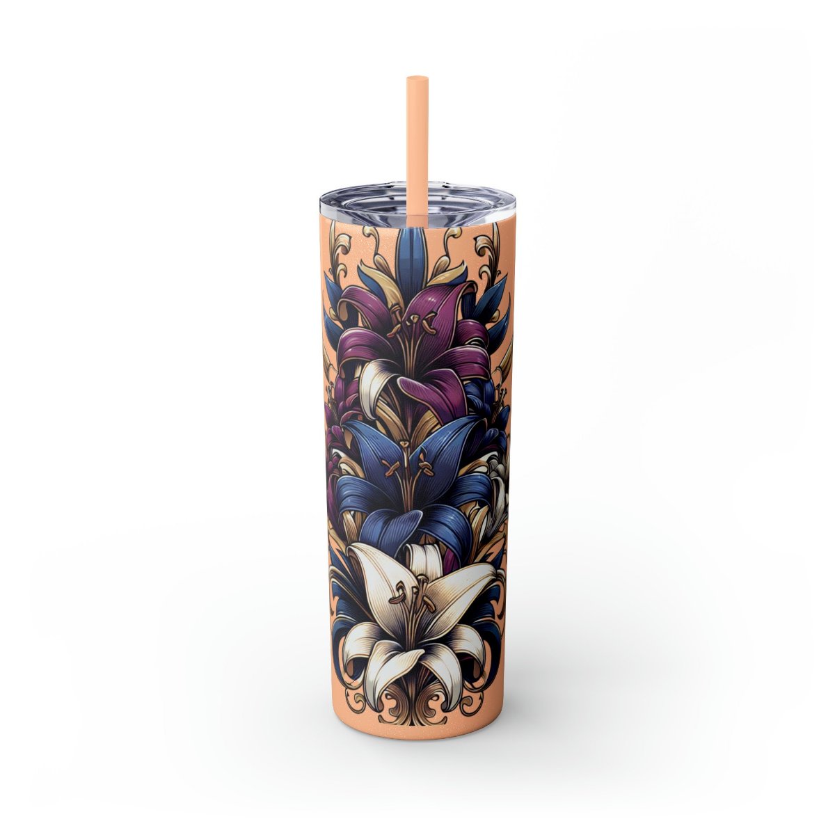 🌸 Sip in style with our 'Petals in Opulent Array' 20oz Skinny Tumbler! 🥤 Perfect for on-the-go hydration with a touch of elegance. It's not just a drink; it's a statement. Click to bloom into your best day yet! 💖 #HydrationWithElegance #FloralTumbler