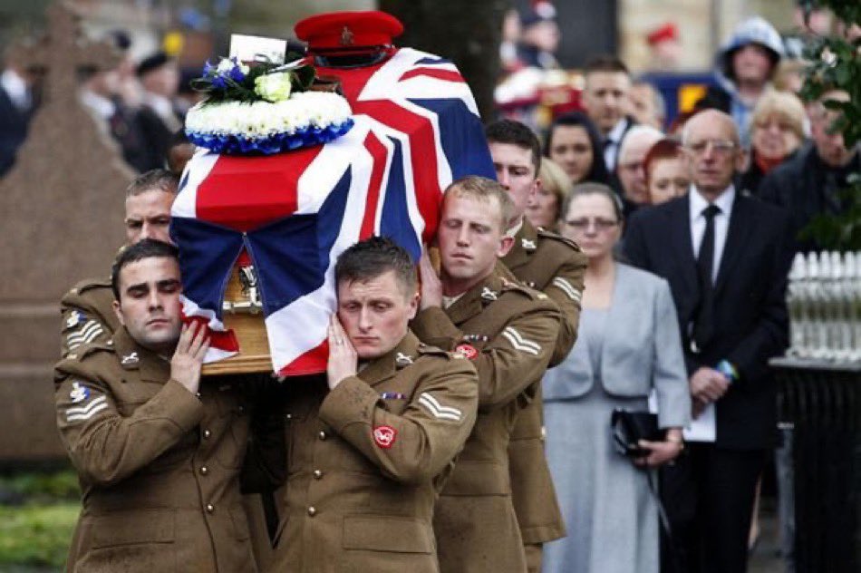 Jack’s funeral at Holy Trinity Church, Littleborough, where hundreds lined the streets to pay their final respects to him 😢💔 Thank you for your service Jack ❤️ Lest we forget 🇬🇧