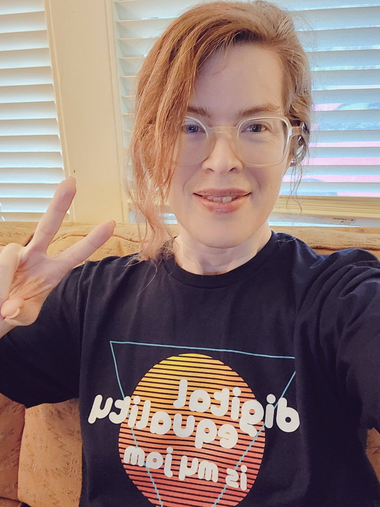 NotMichaella's tweet image. Happy Sunday! I just got some unexpected swag from #axecon, the digital accessibility conference I attended last month. 🥳 

Thanks @dequesystems ! 🧡