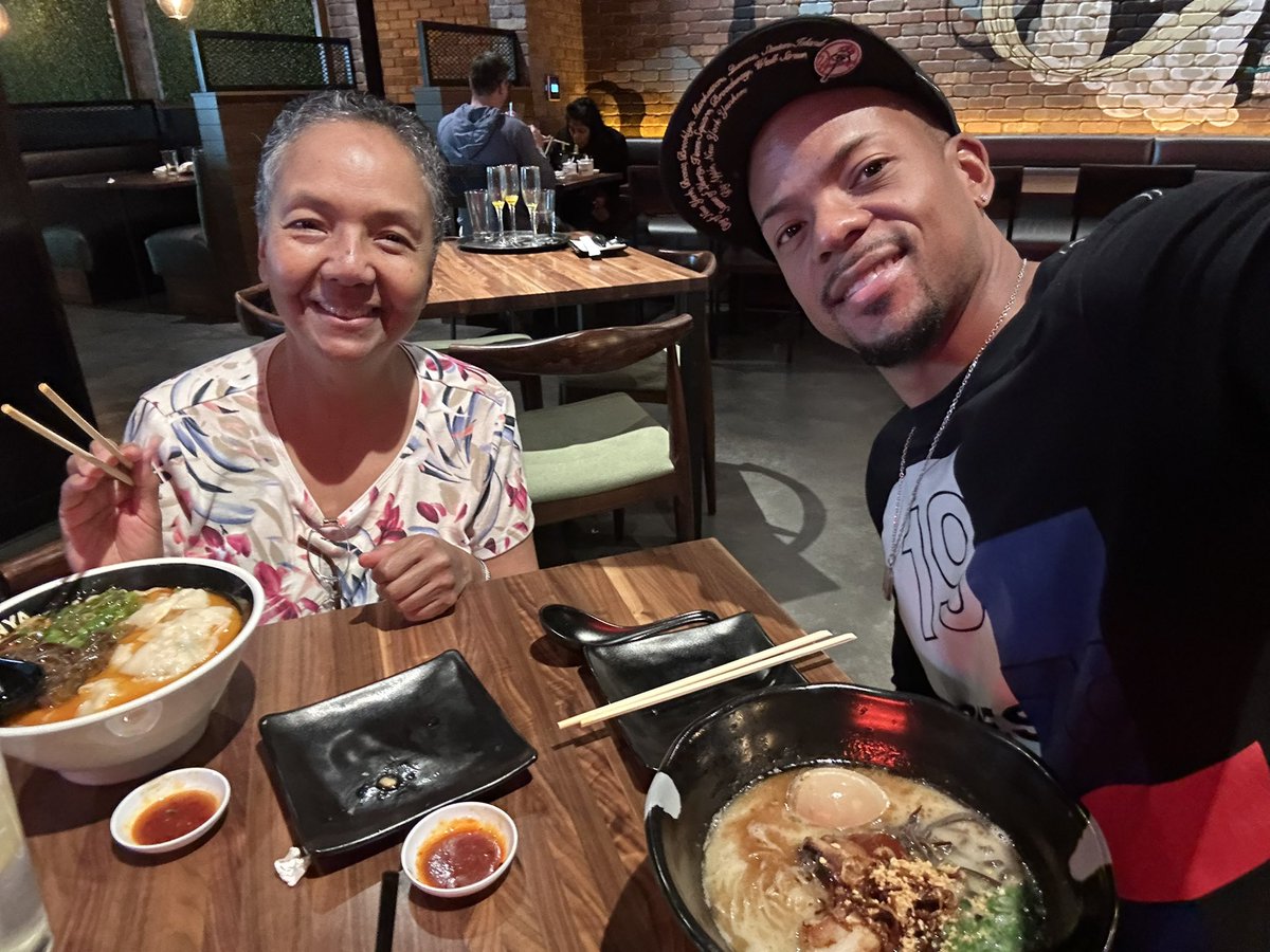 ママとラーメン。