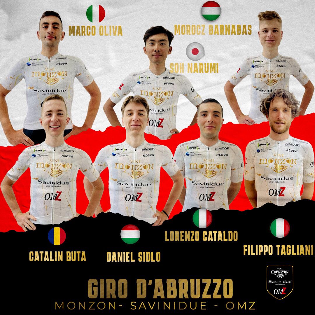 The line-up for our first race of the season, @ilGirodAbruzzo . 💪

#ViniMonzonSaviniDueOmz2024