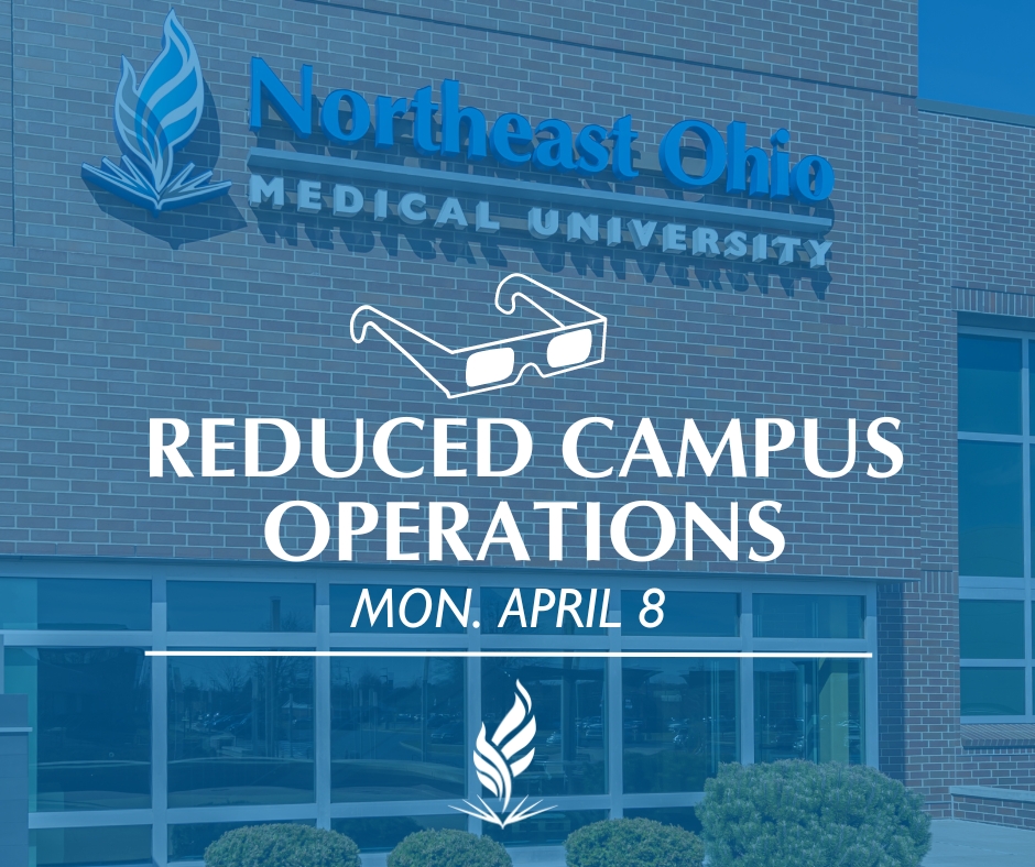 In order to reduce the impact to our students, faculty and staff, and surrounding areas, NEOMED will engage in reduced on-campus operations on April 8.