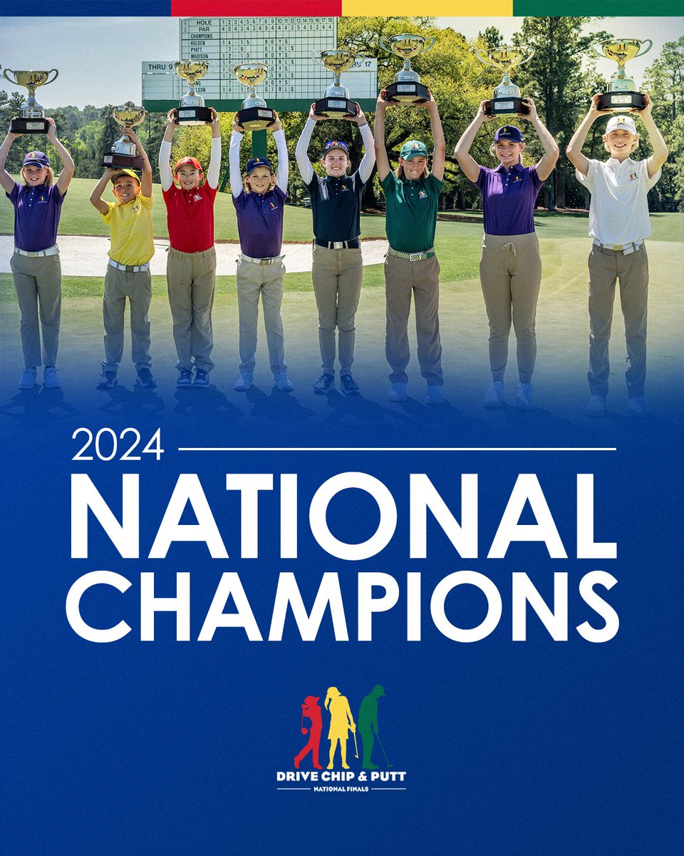 Congratulations to our 2024 #DriveChipandPutt National Champions! We look forward to seeing all that you will accomplish in this great game. 🏆