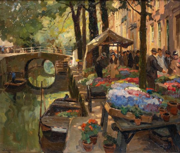 🎨Bernardus Petrus Viegers (1886–1947)
The flower market in Delft