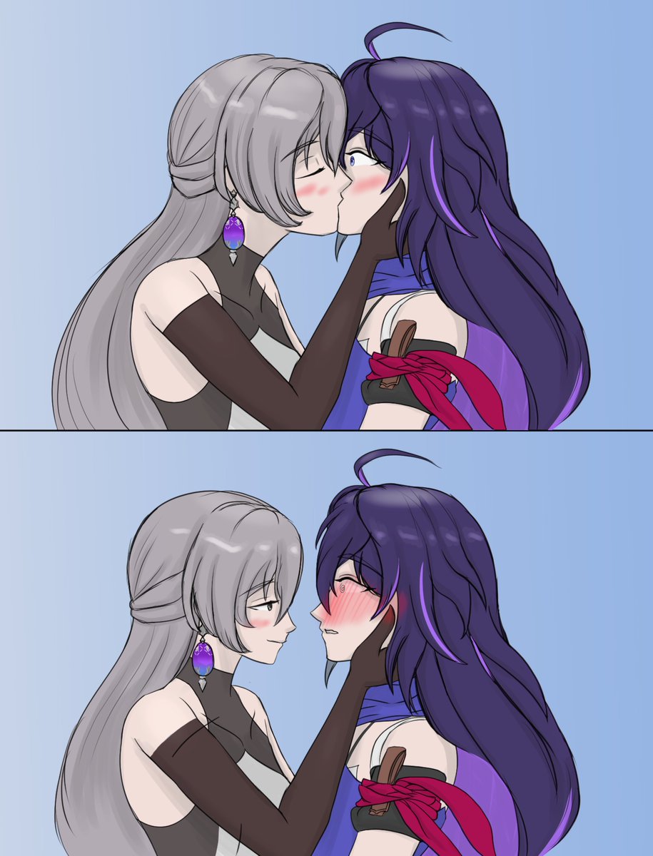 First kiss initiative 💙💜
#bronseele #Bronya #Seele