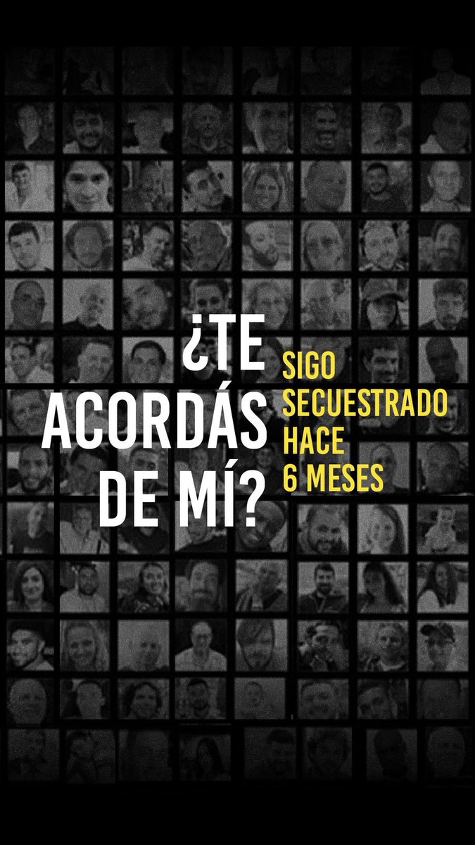 🎗️Hace #6meses que esperamos a las 133 personas que siguen secuestradas.
💔Hace #6meses que recordamos a las 1200 personas m4sacrad4s.
❗Hace #6meses que exigimos. Y no vamos a parar. Hasta que todos vuelvan a casa.

#DevuelvanlosACasaYa
#bringthemhomenow
#7deoctubre