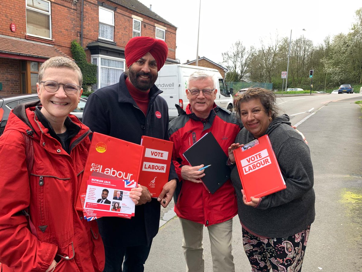 Re-elect Rizwan Jalil in Oldbury.With a proven track record of getting things done & delivering on issues. As residents confirmed today with his fellow colleagues Cllrs Suzanne Hartwell & Nagi Singh with support from Richard Parker. @SandwellLabour @RichParkerLab @steve_mccabe