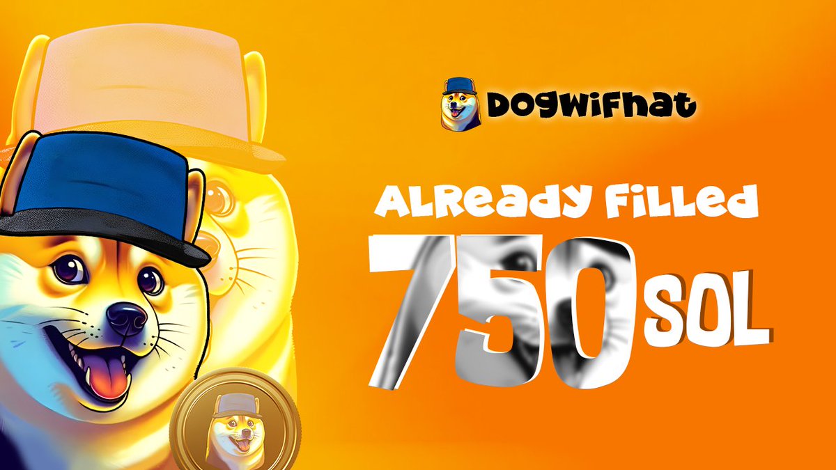 We've raised 750 SOL and there's still time to get in on the action! Join us now! 🚀
#Dogwifhat #FinalHours #solana #PINKSALE #ELONMUSK #memecoin

📌 BUY: [pinksale.finance/solana/launchp…]