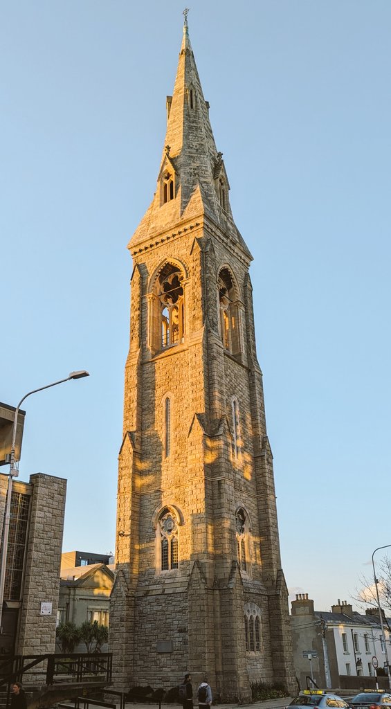 The evening sun lights up St Michael's church tower. Pic #ekcphotos