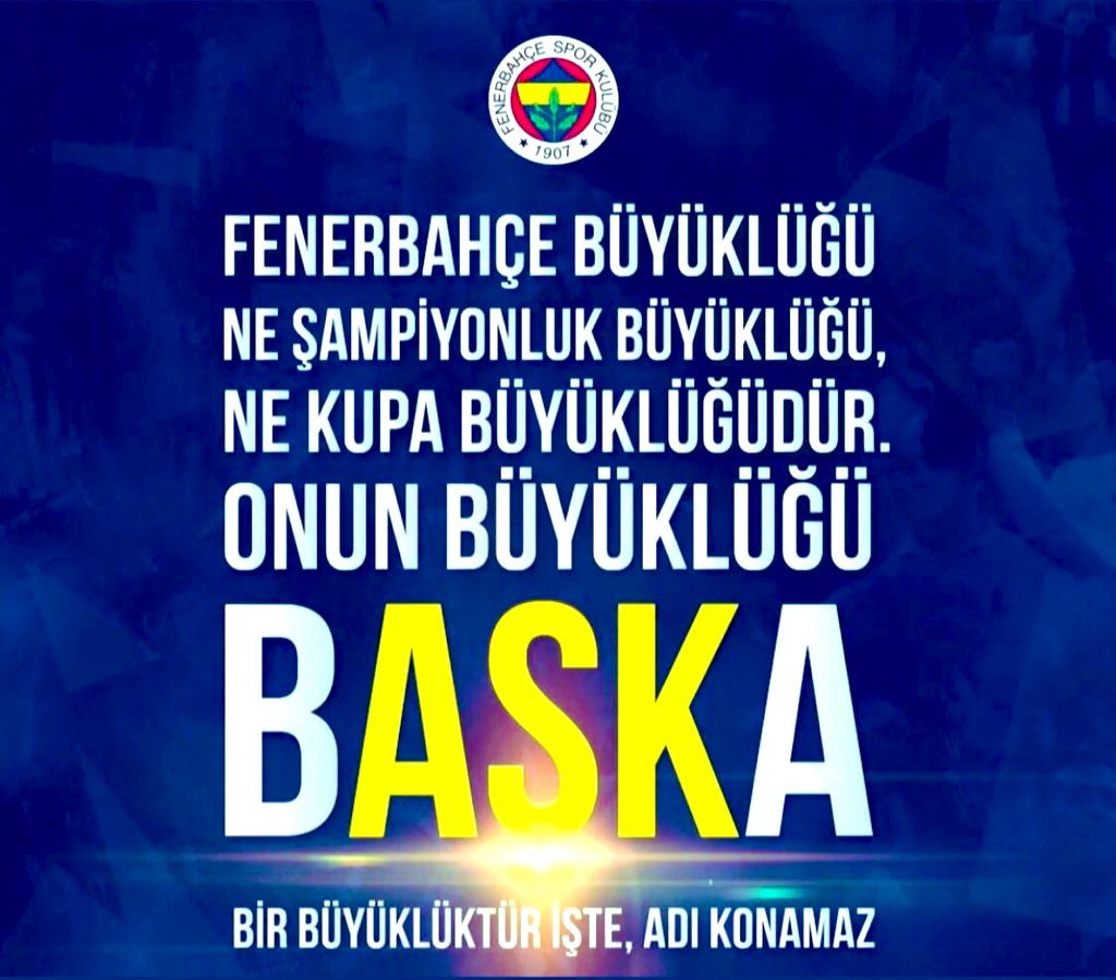 Fenerbahçe  nin büyüklüğü tüm kupaların üstündedir 
#FBvGS