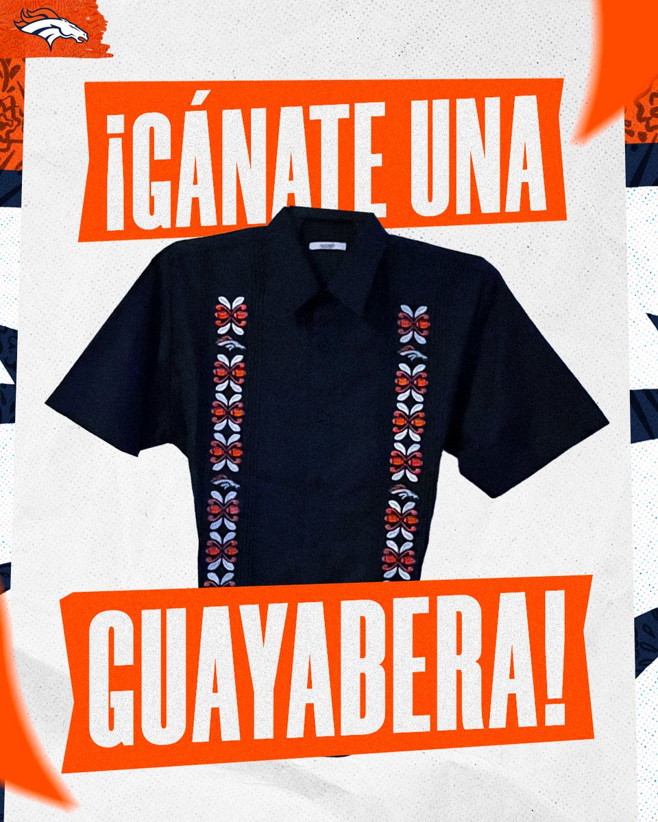 ¡Atención, #BroncosCountry! Les recordamos que estamos regalando una Guayabera edición especial para México y Estados Unidos. 👕 Participa llenando el formulario correspondiente. Para México 🇲🇽: bit.ly/3vBVxMK Para Estados Unidos 🇺🇸: bit.ly/43FA0Q3 ¡Suerte!