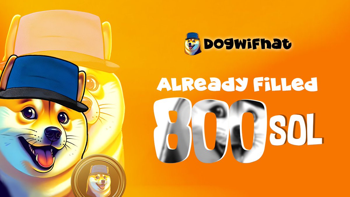 We've reached 800 SOL raised, but there's still time for you to join in! Don't miss out! 🚀
#Dogwifhat #FinalHours #solana #PINKSALE #ELONMUSK #memecoin

📌 BUY: [pinksale.finance/solana/launchp…]