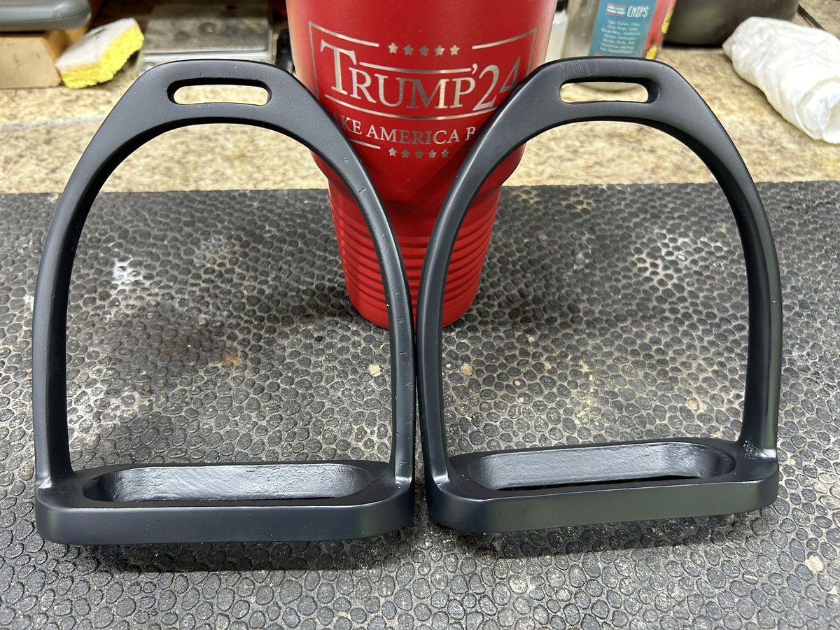 #cerakote #midnightblue 
Cleaned and restored stirrups #Horses 
Message for prices