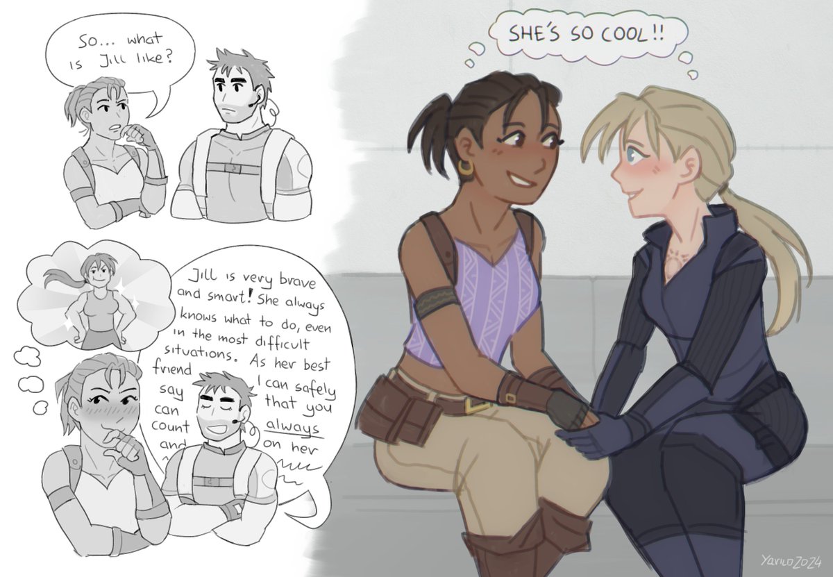 I couldn't stop thinking about them.......

#jillvalentine #shevaalomar