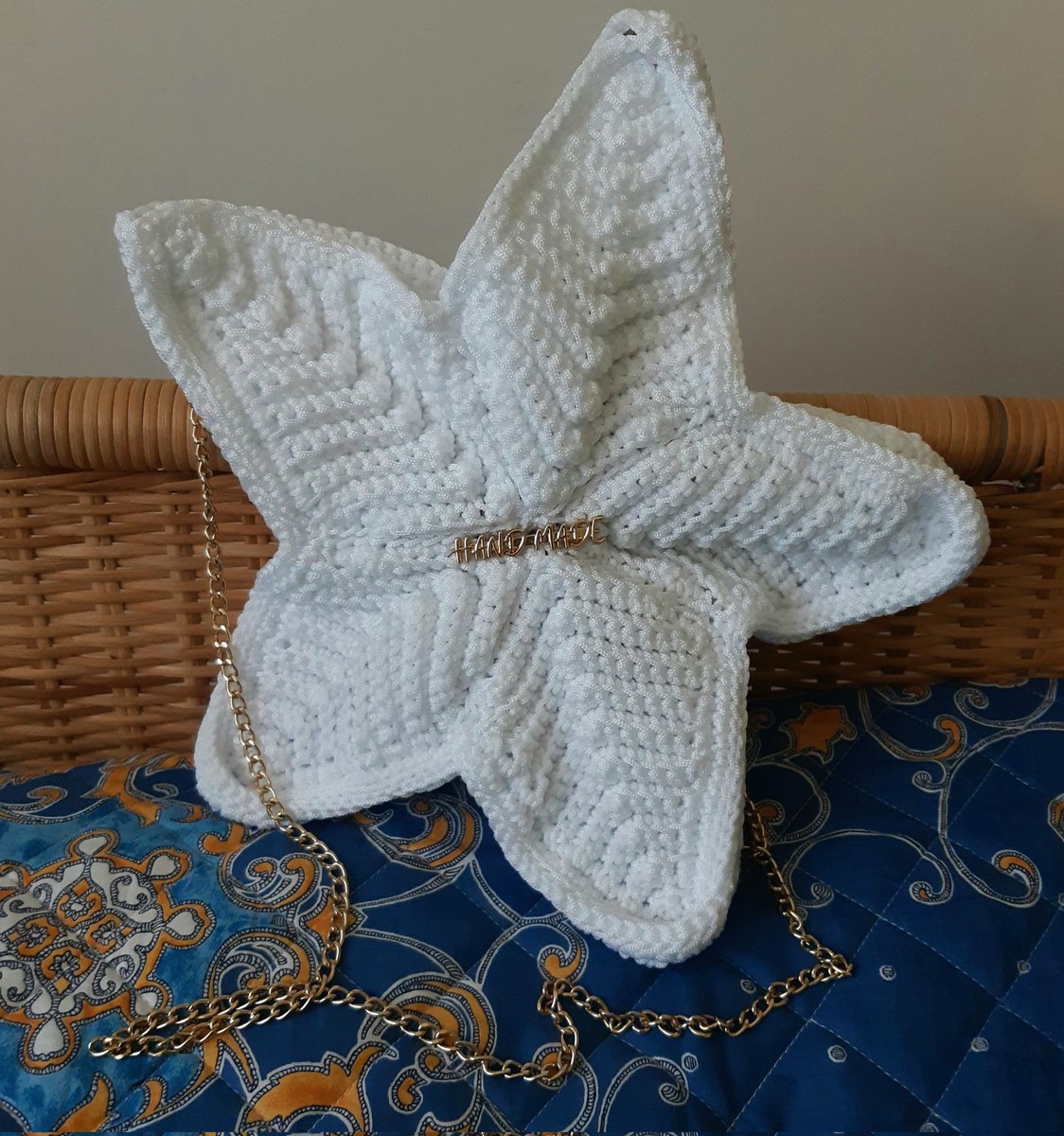#crochetbag #star ⭐😊👜 New crochet bag for summer #white #crochethook #bag