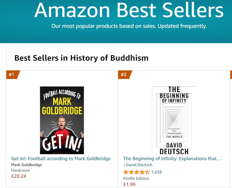 Hands up if you had @markgoldbridge new book to be the No 1 in the History of Buddhism?!! Must be his Zen-like calm watching United that does it...